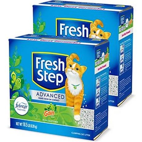 Fresh Step Advanced Refreshing Gain Scented Clumping Clay Cat Litter 18.5-lb B