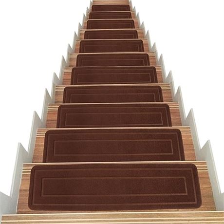 15-Pack Stair Treads for Wooden Steps Non-Slip Carpet Stair Treads