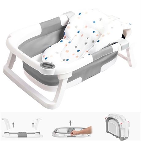 NAPEI Collapsible Baby Bathtub for Infants to Toddler Portable Travel Baby Bath