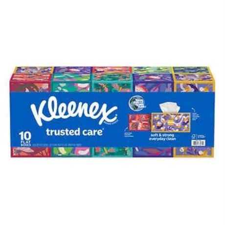 Kleenex Trusted Care Facial Tissue, 2-ply - 230 Count - 10 Pack