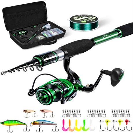 Ghosthorn Fishing Rod and Reel Combo Graphite Tele