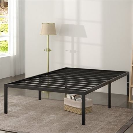Amolife Heavy Duty Twin Size Metal Platform Bed Frame with 16.5   Large Under B