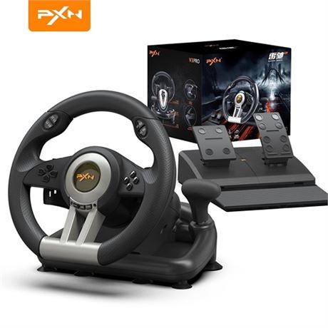 PXN Racing Wheel - Gaming Steering Wheel for PC V3II 180 Degree Driving Wheel