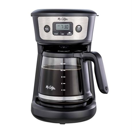 Mr. Coffee 12-Cup Programmable Coffee Maker - BlackStainless Steel