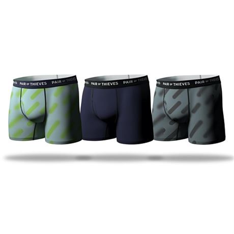 Pair of Thieves Super Soft Underwear for Men 3 Pack Boxer Brief Shape Wear Smal