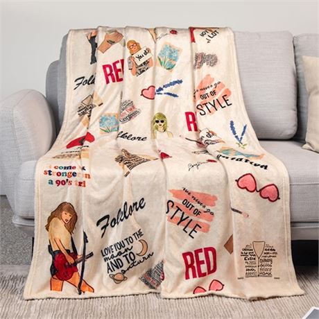 Inspired Throws BlanketGift for Girls Women Music FansSuitable for All Season