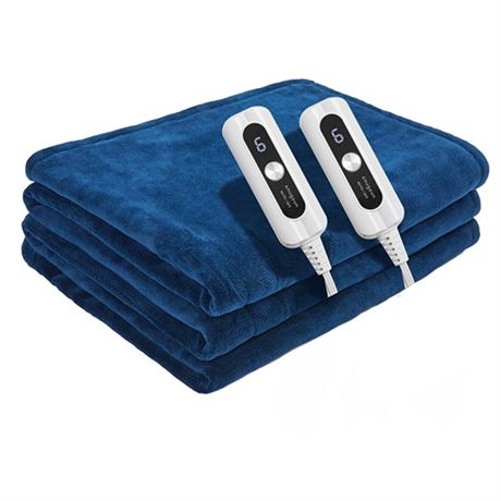 SNUGSUN Heated Blanket Full Size 72x 84 Microplush Flannel Electric Blanket S