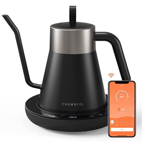 CROWNFUL Smart Electric Gooseneck Kettle with 4 Variable Presets 1 Temperatur