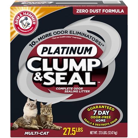 Arm & Hammer Clump & Seal Platinum Multi-Cat Litter 27.5 Lbs.