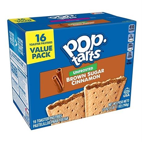 Bb Oct-2024 Kelloggs Pop-Tarts Unfrosted - Toaster Pastries8pck 16 Count