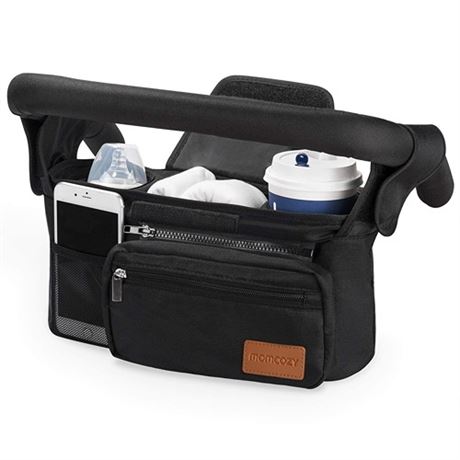 Momcozy Universal Stroller Organizer with Insulated Cup Holder Detachable Phone