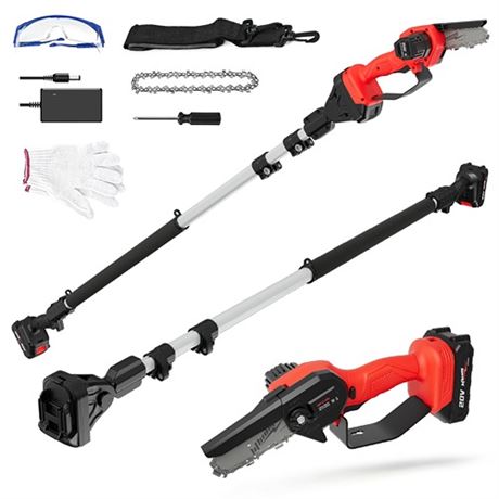 2-in-1 Cordless Pole Saw Mini Chainsaw with Pole 2