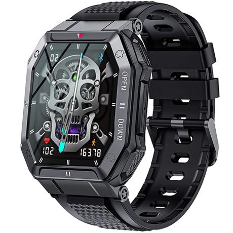 Military Smart Watch for Men (AnswerMake Call) 1.85 Inches HD Outdoor Tactical