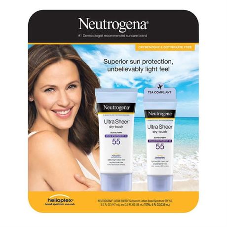 Neutrogena Ultra Sheer Dry-Touch Sunscreen SPF 55, 5oz + 3oz