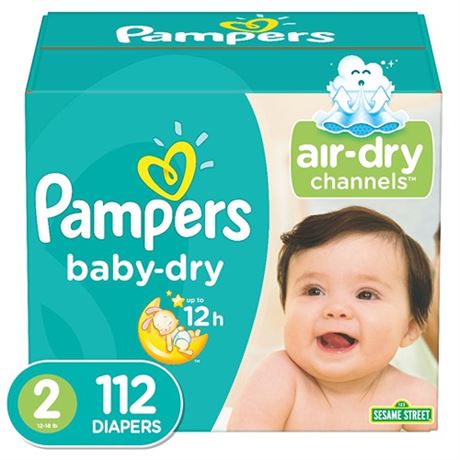 Pampers Baby Dry Diapers Size 2 112 Count