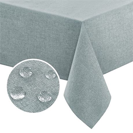 FantasDecor Linen Textured Table Cloths Square Tablecloth Waterproof Spill-Proo