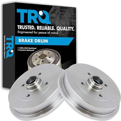 TRQ Rear Brake Drum Pair Set Kit LH Side Left & RH Side Right