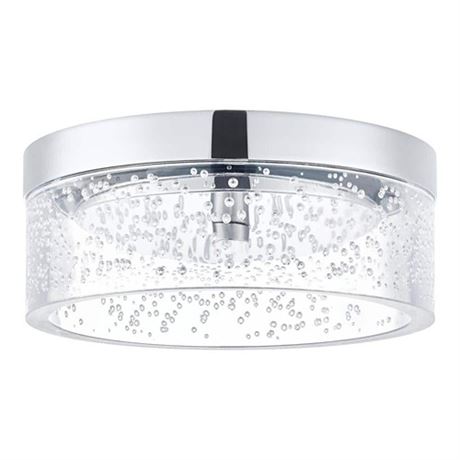 Kipling 7.87 in. 1-Light Chrome LED Flushmount