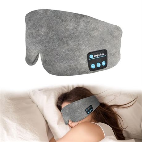 SYPVRY Soft Sleep Eye Mask Bluetooth Headphones Adjustable Sleep Headband Headp