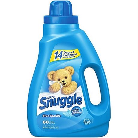 Snuggle Fabric Softener Liquid  Blue Sparkle  50 Ounce  60 Loads