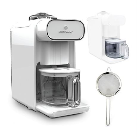 ChefWave Milkmade Non-Dairy Milk Maker with Extra Glass Pitcher and Strainer in