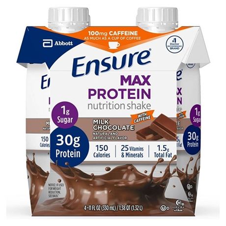 Ensure Max Protein Nutrition Shake Milk Chocolate 11 FL Oz 10 C (Exp. Nov124