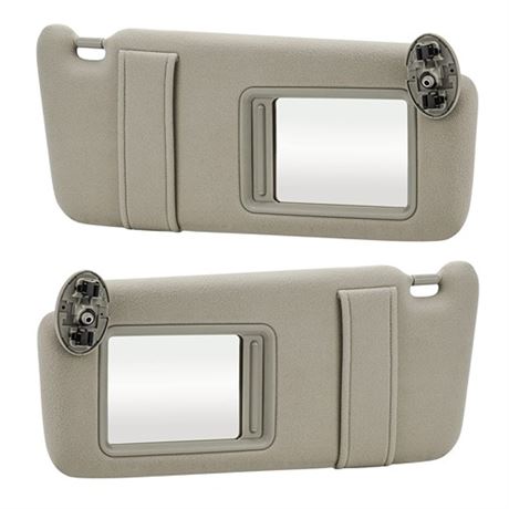 Beige Driver Left  Passenger Right Side Sun Visor Replacement Compatible with