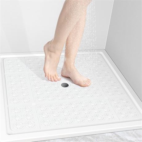 OTHWAY Square Shower Mat 27x 27Extra Large Anti Slip Mat for Shower Machine W