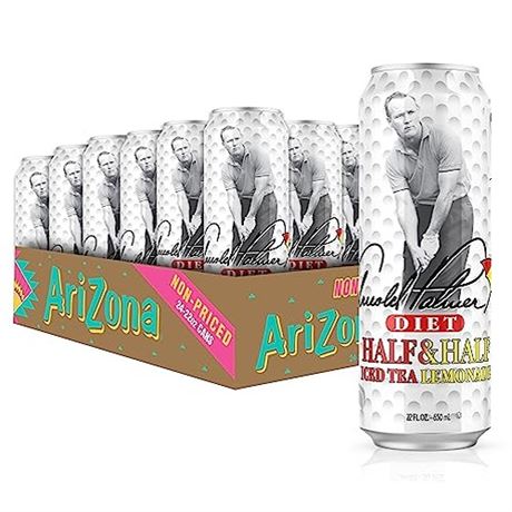 AriZona Diet Arnold Palmer Half and Half - Big Can 22 Fl Oz (Pack of 24)