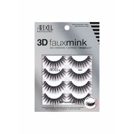 Ardell 3D Faux Mink No.853 False Eyelashes - 4pk
