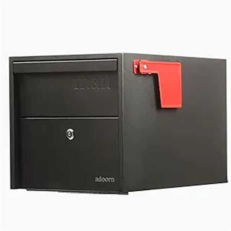 Post Mount Mailbox Small - Anti-Theft Locking Mailbox Weatherproof Mailboxes f