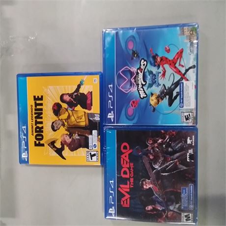 PS4 GAMES SET OF 3 SEE PICTURE  FOR DETAILS