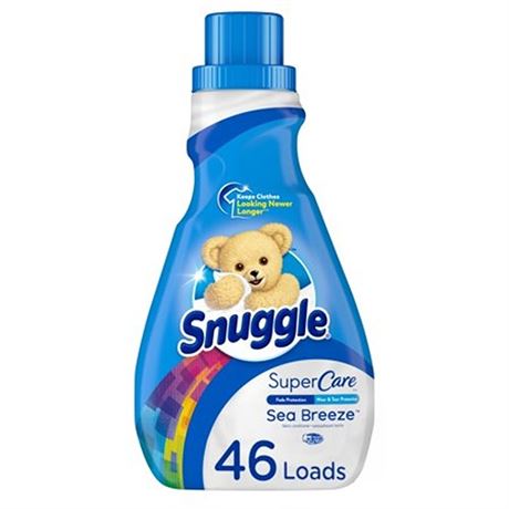 Snuggle SuperCare Liquid Fabric Softener Sea Breeze 48.6 Ounce 46 Loads